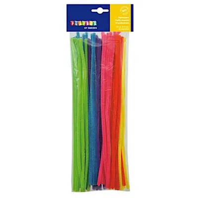 Produktbild von Chenilledraht - 30 cm - 50 Stück - neon