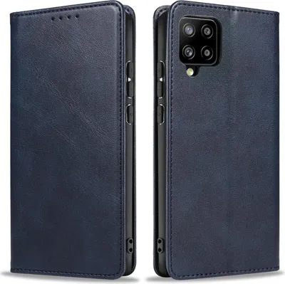 Produktbild von Handyhülle für Samsung Galaxy A42 5G Kunstleder Flip Cover Hülle Handytasche Case Kartenfach Farbe: Blau