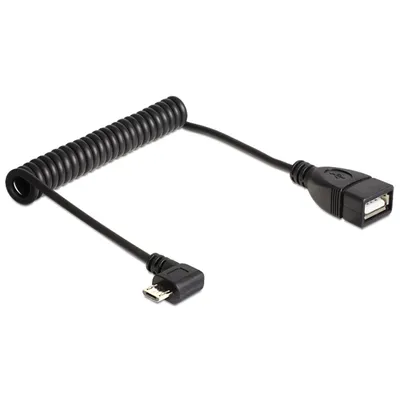 Produktbild von DeLOCK 83354, 0,5 m, Micro-USB B, USB A, USB 2.0, Männlich/Weiblich, Schwarz