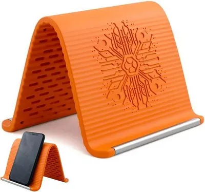 Image de Support de téléphone flexible - support en silicone et en aluminium réglable - idéal pour une utilisation au bureau et à la maison