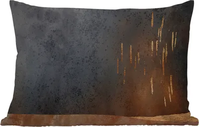 Produktbild von MuchoWow® Outdoor Kissen - Abstrakt - Gold - Design - 60x40 cm - Wetterfest - Lounge Kissen - Zierkissen - Kissen für Innenräume