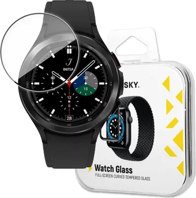 Produktbild von Wozinsky Uhr Glas Hybrid Glas Für Samsung Galaxy Watch 4 44 Mm Schwarz