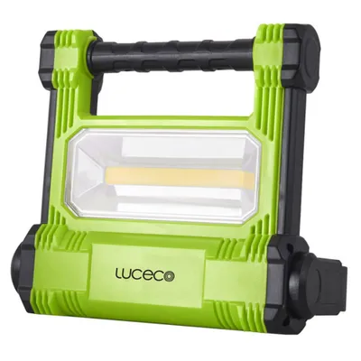 Produktbild von Luceco LED Baustrahler tragbar Schwarz/Grün IP54 20W 1800lm Kaltweiß 6500K mit Akku