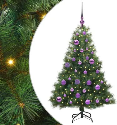 Zdjęcie produktu dla vidaXL Sztuczna choinka ze 150 diodami LED zielona 120 cm PE i PVC