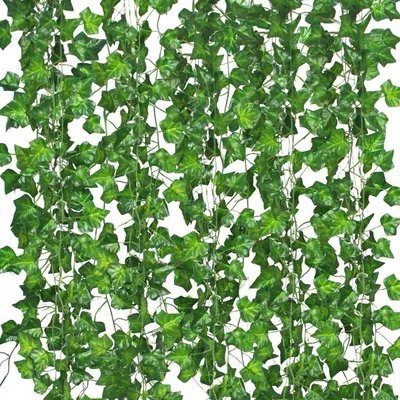 Produktbild von Künstliche Efeugirlande, grüner Efeu, 24 Hängepflanzen, künstliche Blätter, künstliche Pflanzen für Schlafzimmer, ästhetische Dekoration, Zuhause, Garten, Wand, Hochzeit, Party