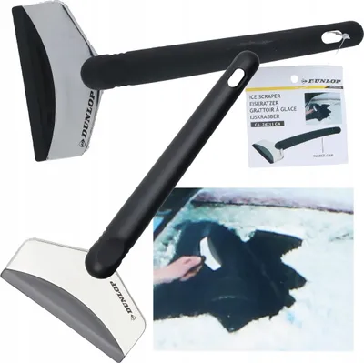 Zdjęcie produktu dla Skrobaczka Do Szyb szronu lodu Gumowa Rączka Skrobak 24 cm DUNLOP