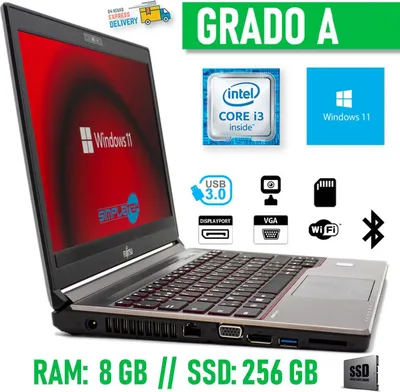 Produktbild von Notebook Fujitsu E736, 13 Zoll, Intel Core i3 2,3 GHz, 8 GB RAM, 256 GB Speicher, Windows 11, Laptop