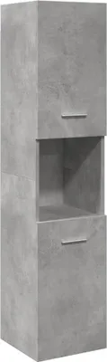 Produktbild von Bad-Hängeschrank Betongrau 30x30x130 cm Holzwerkstoff