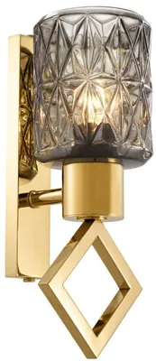 Image de Casa Padrino Applique murale or 14 x 16 x H. 33,5 cm - Lampe murale de luxe avec abat-jour en verre