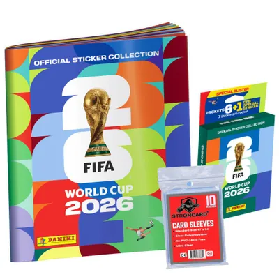 Produktbild von Fifa World Cup 2026 Sticker - WM Sammelsticker - 1 Album + 1 Blister + 10 STRONCARD Sleeves