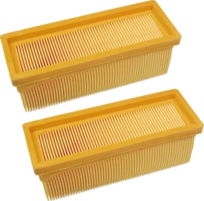 Produktbild von 2x Flachfaltenfilter/Lamellenfilter/HEPA-Filter für Kärcher 6.414-498 2501 2501TE 2601 2601plus 3001 SE2001 SE3001 SE5100 SE6100 SE6100plus 3001hot 2701 A2701 2701TE A2731pt 2801 A2801 2801plus A2801plus
