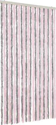 Produktbild von vidaXL Fliegenvorhang Silbergrau und Rosa 100x230 cm Chenille