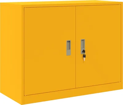 Obrázek produktu pro vidaXL Úložná skříň, hořčicově žlutá, 90 x 40 x 70 cm, ocel