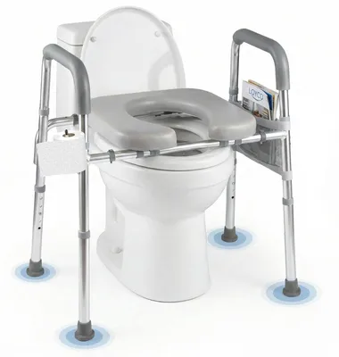 Produktbild von Erhöhter Toilettensitz mit Griffen, höhen- und breitenverstellbar