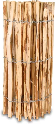 Immagine prodotto di Recinzione in legno per giardino - Staccionata decorativa - Delimitazione del giardino - Legno di nocciolo resistente agli agenti atmosferici - Lunghezza: 5 metri - Aspetto naturale