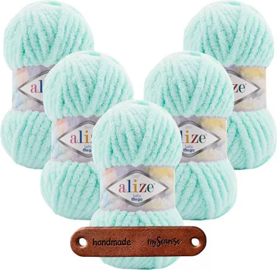 Produktbild von 5 x ALIZE Softy Mega 669 Light Turquoise mit Label