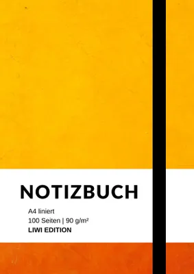 Produktbild von Notizbuch A4 liniert - 100 Seiten Soft Cover -Papier