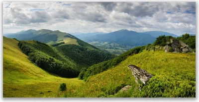 Produktbild von Glasbilder 140x70 Wandbild Druck auf Glas Gebirge Wiese Landschaft
