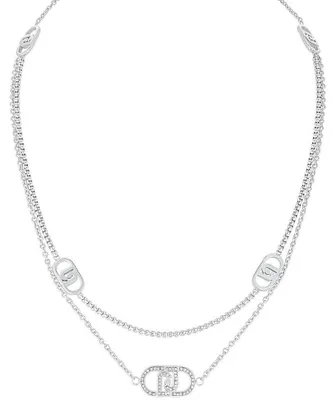Image de Chaîne en acier tendance avec cristaux LJ2902