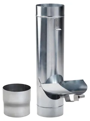 Produktbild von Regenrohrklappe Fallrohrklappe Zink DN 60 - 120 mit Adapter