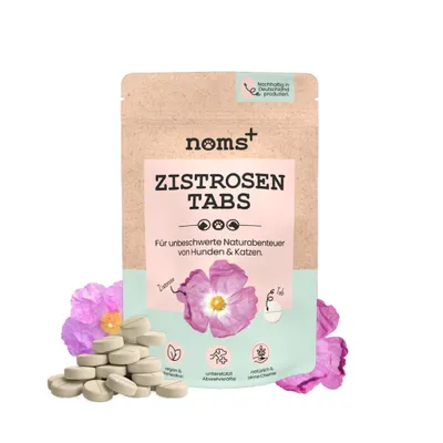 Produktbild von noms+ Zistrosen Tabs 150g für Hunde und Katzen 100% natürliches Zistrosen-Leckerli