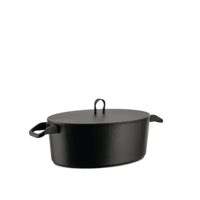 Produktbild von Alessi La Cintura di Orione Ovale Cocotte aus emailliertem Gußeisen