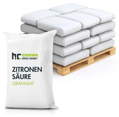 Produktbild von 25 kg Zitronensäure Granulat in Lebensmittelqualität - Konservierungsstoff, Säureregulator