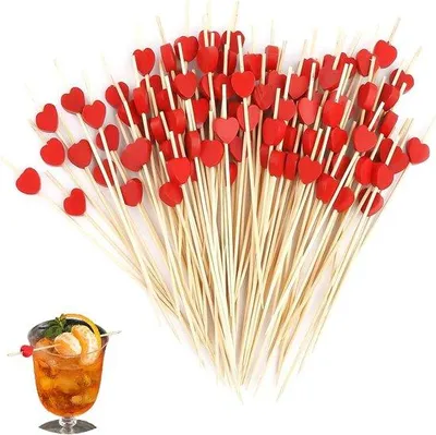 Immagine prodotto di Spiedini da cocktail in bambù, 100 pezzi, decorazioni per feste, bar