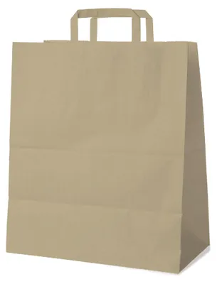 Produktbild von 25 Braune Papiertragetaschen 45 + 17 x 48 cm Tortentragetaschen mit Innenhenkel