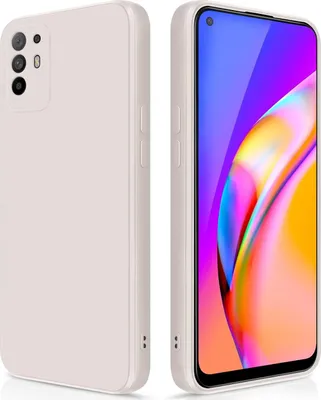 Produktbild von Silikon Hülle für OPPO A94 5G Flüssigsilikon Dünn Gel Gummi Matt Kratzfeste Schutzhülle Weiß