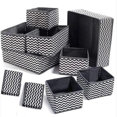 Produktbild von Famanu Aufbewahrungsbox 10 Stück - Faltbar, Organizer für Unterwäsche, Socken und mehr