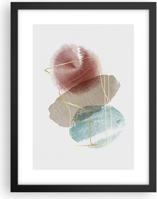 Produktbild von Gerahmtes Poster - Schwarzer Rahmen - Form Figur Abstraktion - 30x40 cm - Wand Bild - Wanddeko - Wandbilder - Kunstposter - Wandposter - Bilderrahmen - Bilder - Kunstdruck - P2BPA30x40-5057