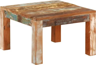 Immagine prodotto di Tavolino The Living Store 55x55x35 cm in legno massiccio antico