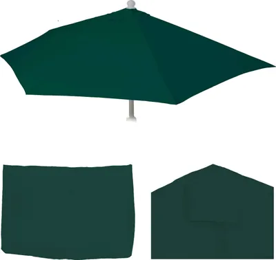 Obrázek produktu pro Náhradní potah pro polokruhový slunečník Parla, náhradní potah na slunečník, 300 cm, látka/textil, UV 50+  zelený