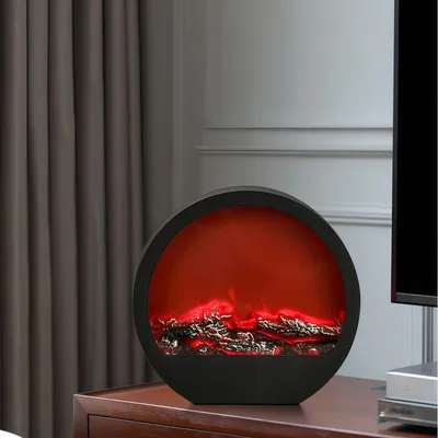 Imagen del producto de Lámpara de chimenea LED - Funciona con pilas y USB - 29,8 x 27 cm