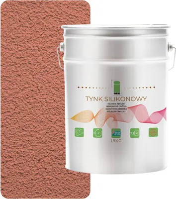 Produktbild von Silikonputz für den Außenbereich, Dunkellachs, 1,5 mm, Premium, 15 kg