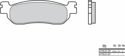 Produktbild von BREMBO Bremsbeläge Satz für YAMAHA MOTORCYCLES YZF-R 07YA37SP