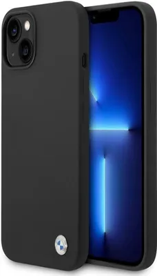 Obrázek produktu pro Pouzdro Bmw Bmhcp14Msilbk Iphone 14 Plus / 15 Plus 6,7" Černo/Černé Silikonové Kovové Logo