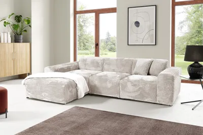 Produktbild von KEF Ecksofa Bali – L-Form – 290x69x190 cm – Möbel für Wohnzimmer – Wellenfederung + hochelastischer Schaumstoff – Polsterstoff – Linksseitig - Tillia 1