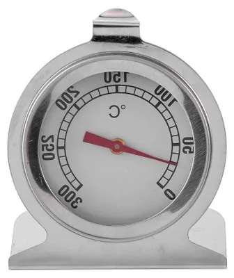 Productafbeelding van Oven Thermometer - Keuken Temperatuurmeter - Nauwkeurig Bakken - Roestvrij Staal - 0-300 Graden - Zilver