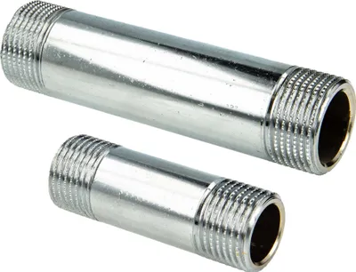 Produktbild von Rohrdoppelnippel - Langnippel R 3/8 Zoll x 200 mm Messing glanzverchromt