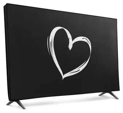 Produktbild von kwmobile 49-50" TV Abdeckung Indoor - Fernseher Hülle Bildschirmschutz Abdeckung - TV Bildschirm Staubschutzhülle - Fernsehabdeckung - Weiß Schwarz