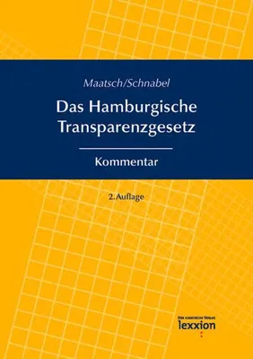 Produktbild von Das Hamburgische Transparenzgesetz