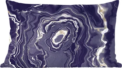 Produktbild von MuchoWow® Zierkissen Sofakissen Wohnzimmer Dekokissen 60x40 cm Marmor - Geode - Achat - Gold - Kopfkissen - Polster mit Foto