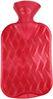 Produktbild von Fashy Wärmflasche Wellenkaro-Halblamelle 2,0L cranberry