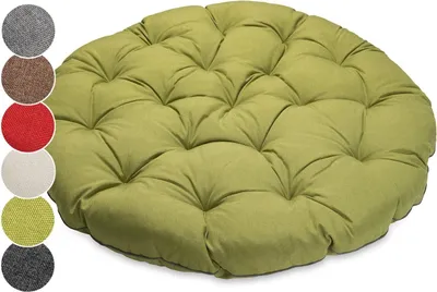 Produktbild von sunnypillow Polster für Papasansessel | rund Durchmesser 120 cm Dicke 15cm | UV - beständig wasserdicht Outdoor/Indoor | Grün