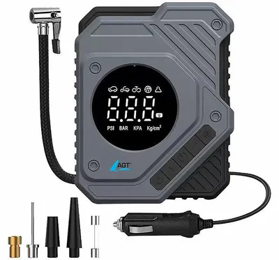 Image de Compresseur d’air 12 V / 10,3 bar avec écran et lampe LED