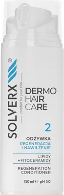 Obrázok produktu pre SOLVERX Dermo Hair kondicionér na vlasy Regenerácia a hydratácia 150 ml
