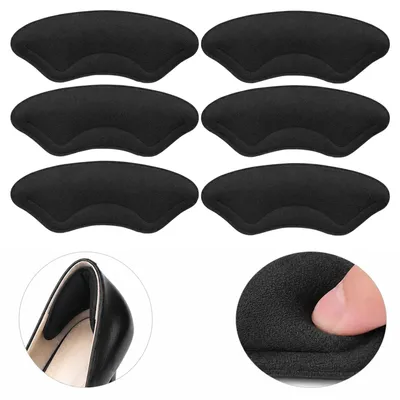 Produktbild von Fersenpolster, 6 Paar, selbstklebend & rutschfest, schützt vor Blasen, passt für zu große Schuhe, verbessert Halt & Komfort, für Männer & Frauen