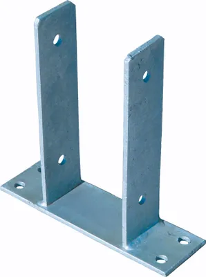 Produktbild von T&J Pfostenträger zum Aufschrauben 9 x 9 cm feuerverzinkt
